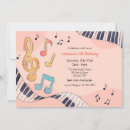 Recherche de piano birthday invitations Notes de musique
