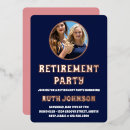Search for rose gold retirement invitations Simple