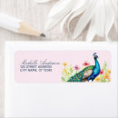 Search for peacock return address labels Bridal shower