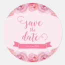 Search for pink save the date stickers Watercolor flowers