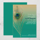 Recherche de turquoise de paon invitations Élégant