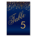 Search for gold foil table cards Blue