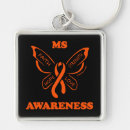 Search for multiple sclerosis orange ribbon keychains Warrior