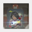 Recherche de robot bleu magnets Jaune