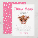 Search for highland cow thank you cards Pink
