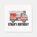 Recherche de anniversaire camion serviettes Rouge