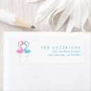 Search for pink flamingos return address labels Beach