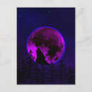 Search for howling wolf at moon postcards Nature