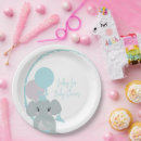 Recherche de elephant baby shower plates Élégant