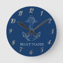 Recherche de ancre nautique horloges Bleu marine