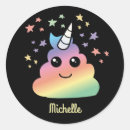 Search for rainbow poop stickers Unicorn