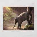 Search for unique baby postcards Elephant