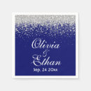 Recherche de royal blue napkins Paillette argent