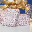 Search for black white christmas snowflakes wrapping paper Pattern