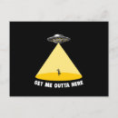 Search for alien abduction postcards Sci fi