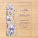 Search for iris wedding invitations Watercolor