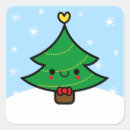Search for cartoon christmas tree stickers Kawaii