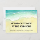 Search for beach moving announcement cards Ocean waves