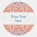 Search for red damask stickers Vintage