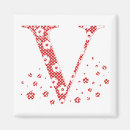 Recherche de v rouge magnets Motif