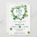 Search for lucky in love bridal shower invitations Heart
