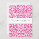 Search for pink damask wedding invitations Simple