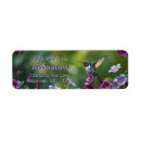 Search for purple green return address labels Hummingbird