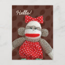 Search for sock monkey postcards Cute