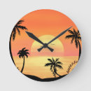 Recherche de silhouette de palmier horloges Plage