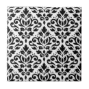 Search for black damask pattern tiles Baroque
