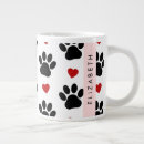 Recherche de chat rouge tasses Motif de pattes