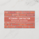 Search for bricklayer business cards Brick wall