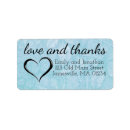 Search for love and thanks return address labels Thank you