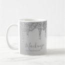 Search for silver wedding mugs Glitter