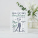 Search for golf party invitation postcards Retro