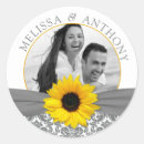 Search for grey and yellow wedding stickers Flower