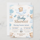 Search for brown and blue baby shower invitations For kids