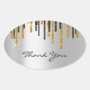 Search for silver thank you wedding stickers Black