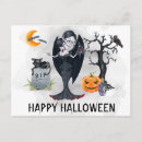Recherche de vampire halloween cartes postales Aquarelle
