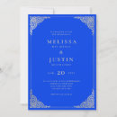 Search for royal blue wedding invitations Silver