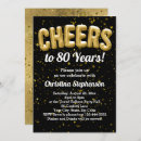 Search for cheers to 80 years birthday invitations 80th