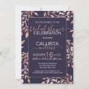 Search for navy blue bridal shower invitations Foliage