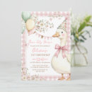 Search for goose birthday invitations Grandmillenial coquette bow