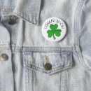 Search for lucky shamrock clover buttons Irish