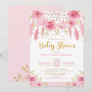 Search for dreamcatcher baby shower invitations Pink and gold