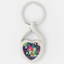Search for heart flower keychains Tropical