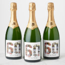 Search for 60th anniversary wine labels Black and white