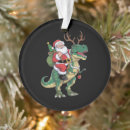 Search for dinosaur santa ornaments Xmas