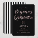 Recherche de rayures roses et blanches invitations Élégant