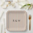 Recherche de rayé assiettes en papier Monogrammé